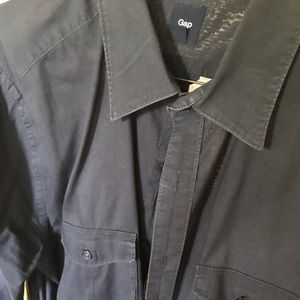 Casual button down. Gap brand. Worn in look.